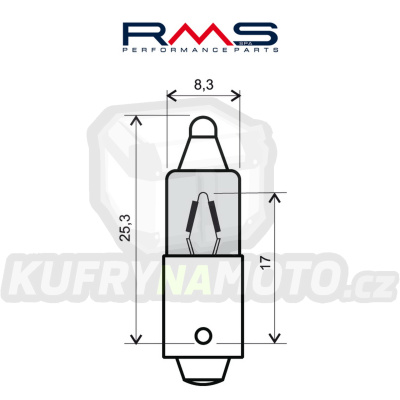 Žárovka RMS 246510025 12V 23W, 180° (10 kusů)