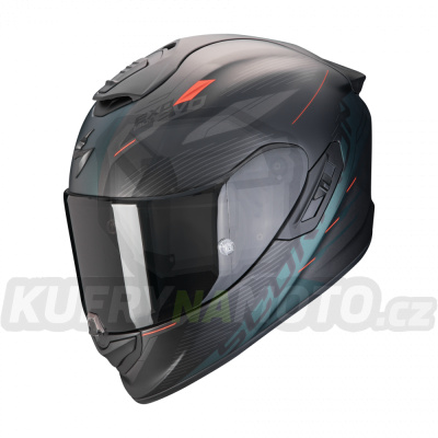Moto přilba SCORPION EXO-1400 EVO II AIR LUMA matná černo/zelená