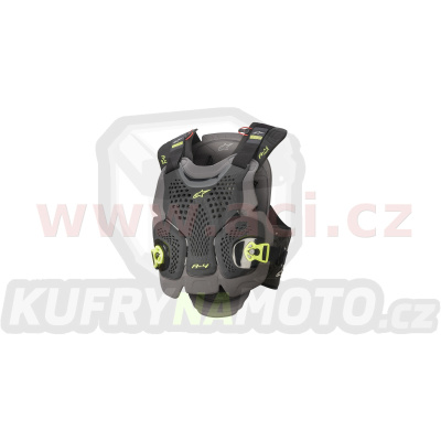 chránič hrudi A-4 MAX, ALPINESTARS (černá/antracit/žlutá fluo) 2024