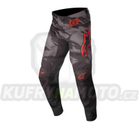 kalhoty RACER TACTICAL, ALPINESTARS (černá/šedá maskáčová/červená fluo)