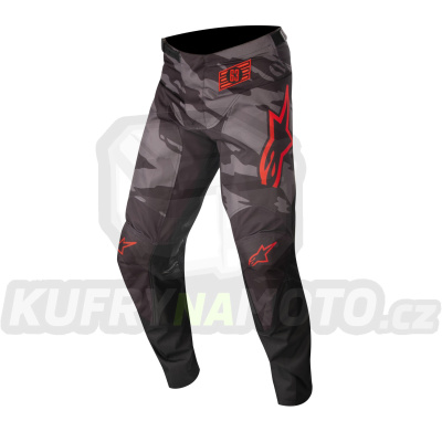 kalhoty RACER TACTICAL, ALPINESTARS (černá/šedá maskáčová/červená fluo)