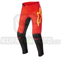 kalhoty FLUID TRIPPLE, ALPINESTARS (černá/červená fluo/žlutá fluo)