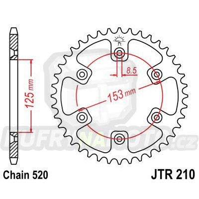 Rozeta CHT 53T zubů-210-53- výprodej Honda