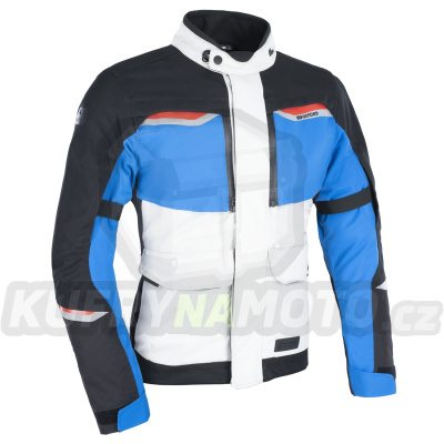 bunda MONDIAL 2.0 DRY2DRY™, OXFORD ADVANCED (světle šedá/modrá/červená)