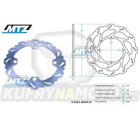 Kotouč brzdový MTZ nerezový - zubatý desing Wave - Honda CR125 / 89-97 + CR250 / 87-96 + CR500 / 89-01