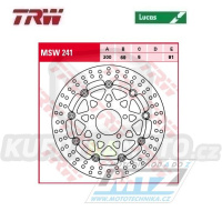 Kotouč brzdový plovoucí TRW MSW241 (300/69/5D) - kulatý design - Suzuki GSXR600 / 04-05 + GSXR750 / 04-05 + GSXR1000 / 03-04