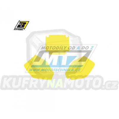 Polepy číslových tabulek (vystřižené) - Suzuki RM125+RM250 / 96-98 - barva žlutá