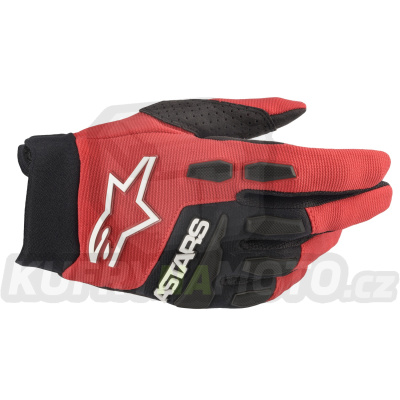 rukavice FULL BORE, ALPINESTARS (červená/černá) 2024