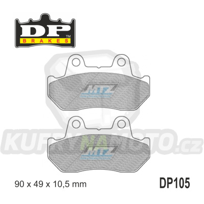 Destičky brzdové DP105 DP Brakes - směs Premium OEM Sinter