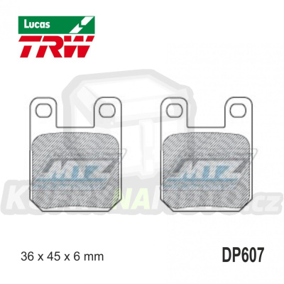 Destičky brzdové DP607-LUSR TRW Lucas MCB535SR - směs Sinter Scooter