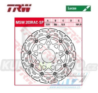 Kotouč brzdový plovoucí TRW MSW203RAC-SP (320/80/5D) - zubatý design MV Agusta Brutale675+F3 + Brutale800+Rivale800+Stradale800+Tourismo800