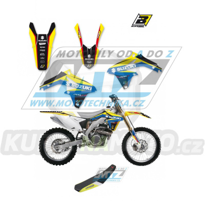 Polepy s potahem sedla (sada polepů a potah sedla Dream) - Suzuki RMZ450 / 08-17 - typ polepů Dream4