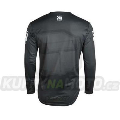 Dětský motokrosový dres YOKO SCRAMBLE černý / bílý M