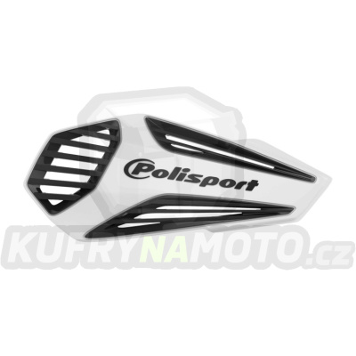 Chrániče páček POLISPORT MX AIR s univerzální montážní sadou na řidítka White / Black