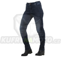Dámské kevlarové moto kalhoty OVERLAP STRADALE WAXED JEANS tmavě modré