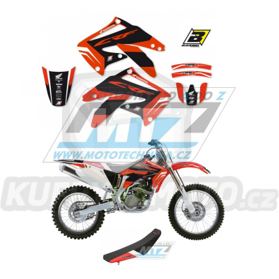 Polepy s potahem sedla (sada polepů a potah sedla Dream) - Honda CRF450R / 02-04 - typ polepů Dream4