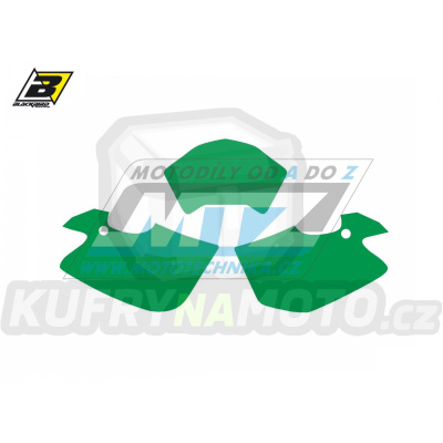 Polepy číslových tabulek (vystřižené) - Husqvarna TE250+TE450 / 02-04 + WR125+WR250 / 00-04 - barva zelená