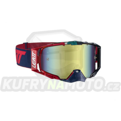 LEATT  brýle VELOCITY 6.5 IRIZ GOGGLE INK/RED BRONZ barva granátová/červená