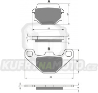 Zadní brzdové destičky Goldfren TGB 550 Blade LT (4x4) 2010-2011 směs AD - akce