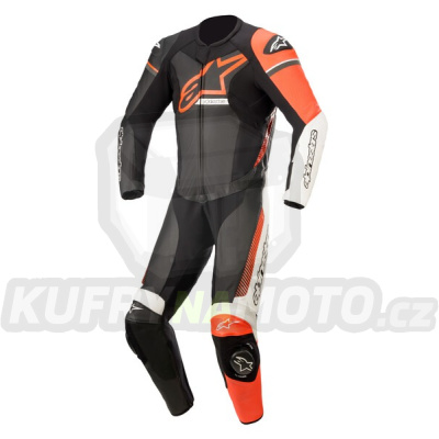 jednodílná kombinéza GP FORCE PHANTOM, TECH-AIR 5 kompatibilní, ALPINESTARS (černá/bílá/červená fluo) 2023