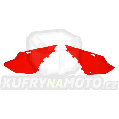 boční číslové tabulky Yamaha, RTECH (neon červené, pár)