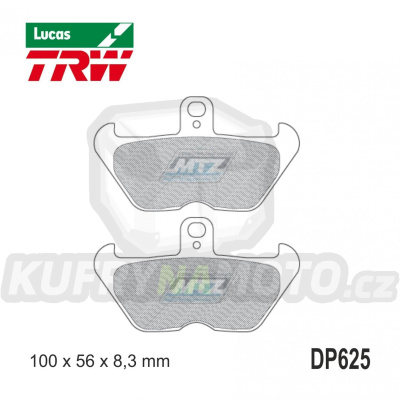 Destičky brzdové DP625-LU TRW Lucas MCB680 - směs Allround