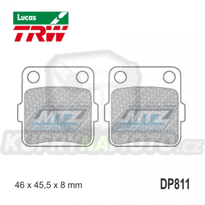 Destičky brzdové DP811-LUEC TRW Lucas MCB561EC - směs Allround Economy