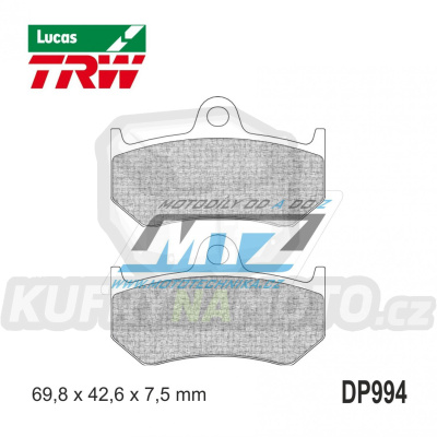 Destičky brzdové DP994-LUSH TRW Lucas MCB797SH - směs Sinter Road