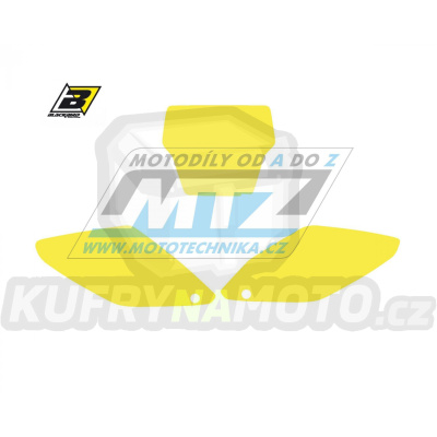 Polepy číslových tabulek (vystřižené) - Honda CR125+CR250 / 04-07 - barva žlutá