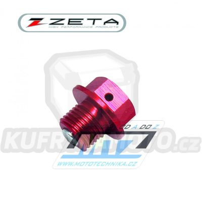 Šroub výpustný magnetický M12x10mm (závit 1,25) - ZETA ZE58-1413 - Suzuki - červený