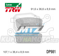 Destičky brzdové DP981-LUSI TRW Lucas MCB803SI - směs Sinter Offroad