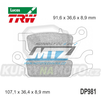 Destičky brzdové DP981-LUSI TRW Lucas MCB803SI - směs Sinter Offroad