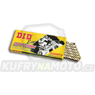 ATV X-Kroužkový řetěz D.I.D Chain 520ATV2 114 L Zlatá/Černá