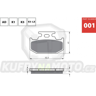 Brzdové destičky Goldfren 001 AD-GF001AD- výprodej