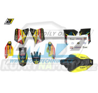 Polepy s potahem sedla (sada polepů a potah sedla Graphics) - Suzuki RM125+RM250 / 01-11 - typ polepů Replica Suzuki Rockstar Energy