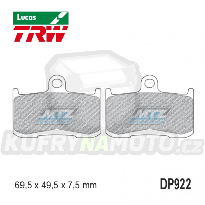 Destičky brzdové DP922-LU TRW Lucas MCB737 - směs Allround