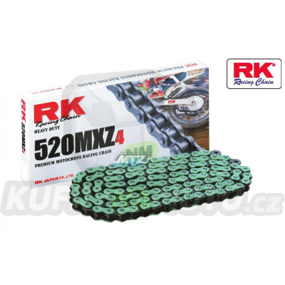 Řetěz RK 520 MXZ4 (120čl) - netěsněný/ bezkroužkový (zelený)