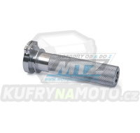 Rukojeť plynu hliníková s ložiskem - Honda CRF250R / 02-25 + CRF450R / 02-25 + CRF250X+CRF450X+CRF450L - stříbrná