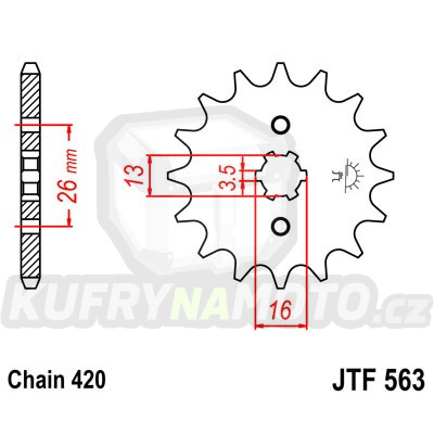 Řetězové kolečko JT JTF 563-17 17 zubů, 420