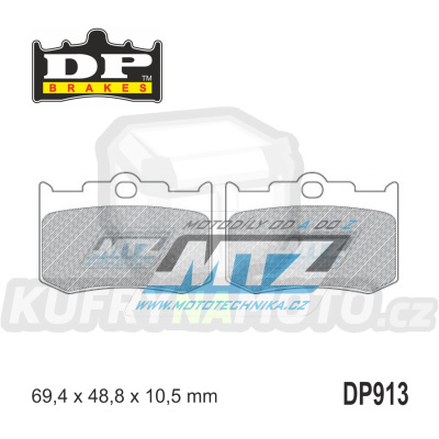 Destičky brzdové DP913-RDP DP Brakes - směs RDP X-RACE Titanium