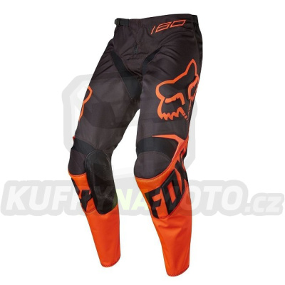 Kalhoty motokros FOX 180 RACE - černo-oranžové