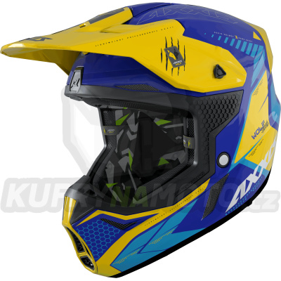 Motokrosová helma AXXIS WOLF ABS star track c17 matná modrá S