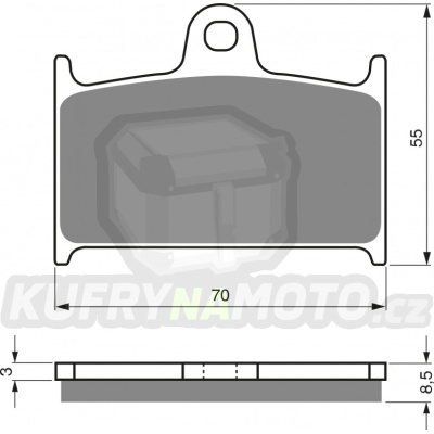 Přední brzdové destičky Goldfren TRIUMPH 2300 Rocket III Classic 2007-2009 směs AD - akce