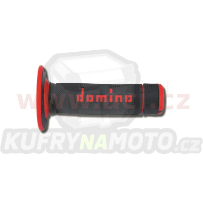 gripy A020 (offroad) délka 118 mm, DOMINO (černo-červené)