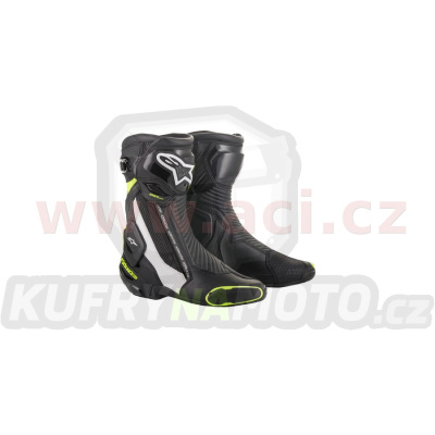 boty SMX PLUS 2, ALPINESTARS (černá/bílá/ žlutá fluo) 2024