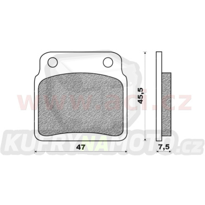 brzdové destičky (směs OFF ROAD ATV SINTERED) NEWFREN (2 ks v balení)