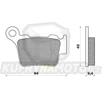 brzdové destičky, NEWFREN (směs OFF ROAD DIRT SINTERED) 2 ks v balení