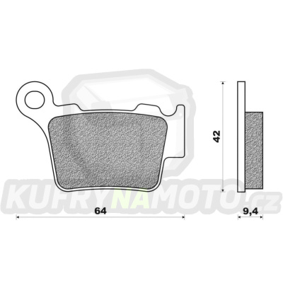 brzdové destičky, NEWFREN (směs OFF ROAD DIRT SINTERED) 2 ks v balení