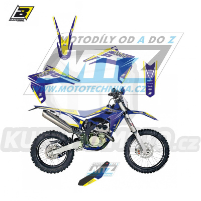 Polepy s potahem sedla (sada polepů a potah sedla Dream) - Sherco SE-R+SEF-R / 13-16 - typ polepů Dream4