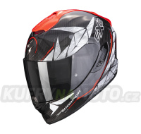 Moto přilba SCORPION EXO-1400 EVO CARBON AIR ARANEA černo/neonově červená